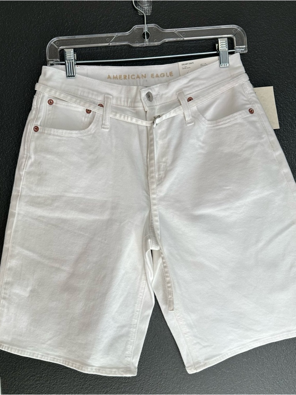 AE 11" Stretch Denim High-Waisted Jort Size 2 - Picture 4 of 8